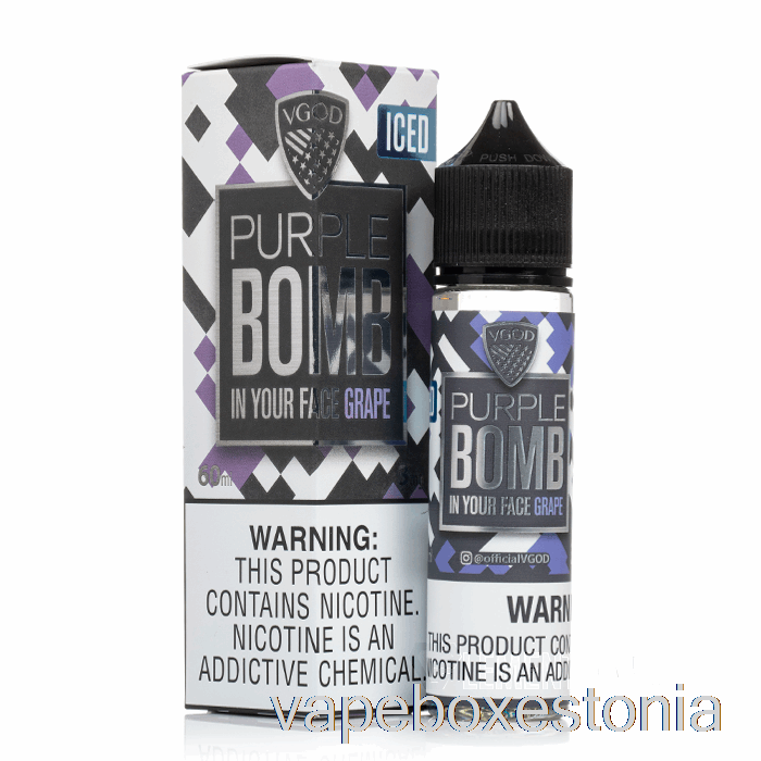Vape Box Estonia Jääpurpurpomm - Vgod E-vedelik - 60ml 0mg